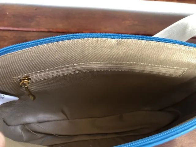 Bolsa Classe Couro Feminina Azul - Foto 3