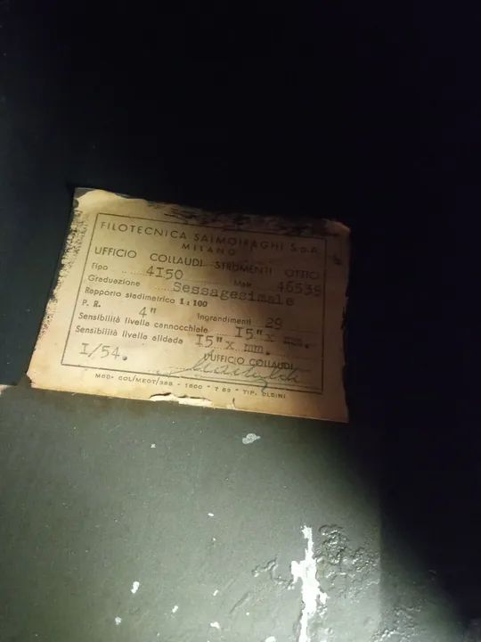 Raro.... teodolito topógrafico italiano antigo Itália  - Foto 6