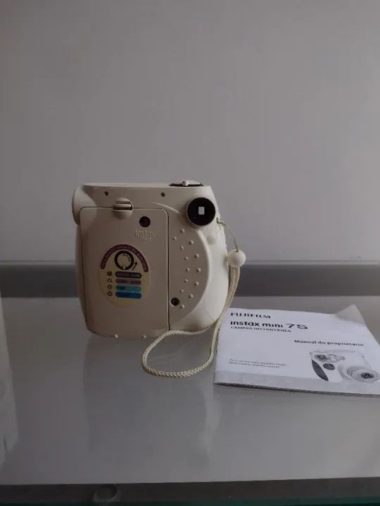 fujifilm instax mini 7s instant camera off white com 10 filmes - Foto 2