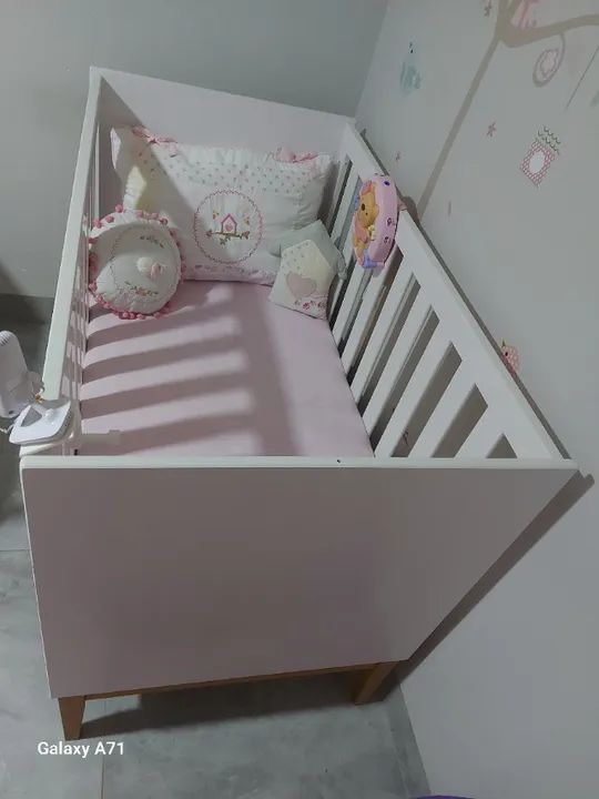Berço que virá mini cama com colchão 