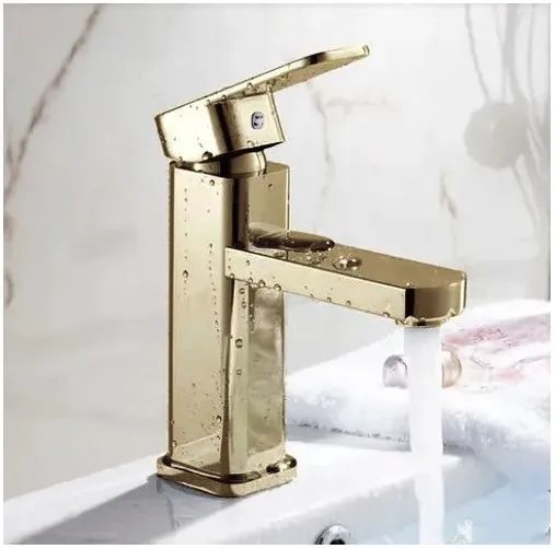 NOVA | Torneira Monocomando Banheiro Dourada Metal Avaria Estética - Fazemos Entrega - Foto 4