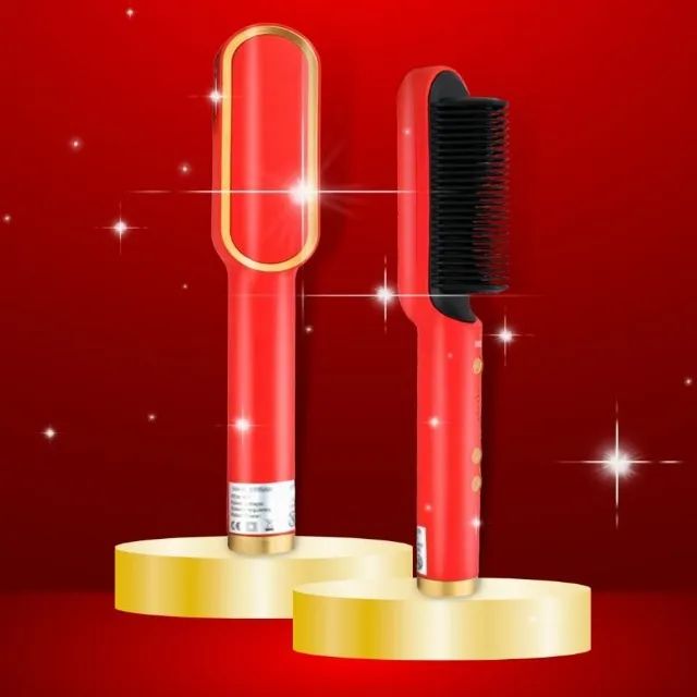 Escova Alisadora Prancha Com Pente Profissional Bivolt - Foto 3