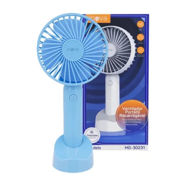 Ventilador Portátil Recarregável MD-30231 - Inova  cod: 4062 - Foto 3