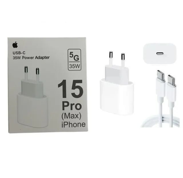 Carregador Iphone 15 Cabo Tipo-C Apple 35w iPhone 15 Pro Max 