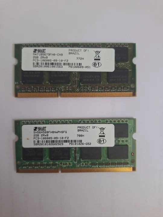 Memória RAM 4GB DDR3 (2+2GB)