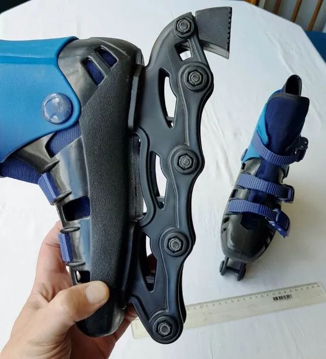 Patins Roller Inline - Usado - Anos 90 - Para Aproveitamento - Sem Rodas  - Foto 4
