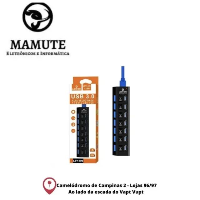 Hub Usb 7 Portas 3.0 Alta Velocidade