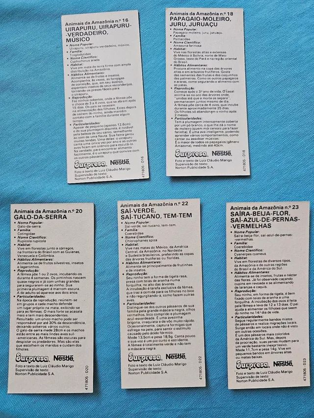 Figurinhas álbum chocolate surpresa animais da amazônica  - Foto 3