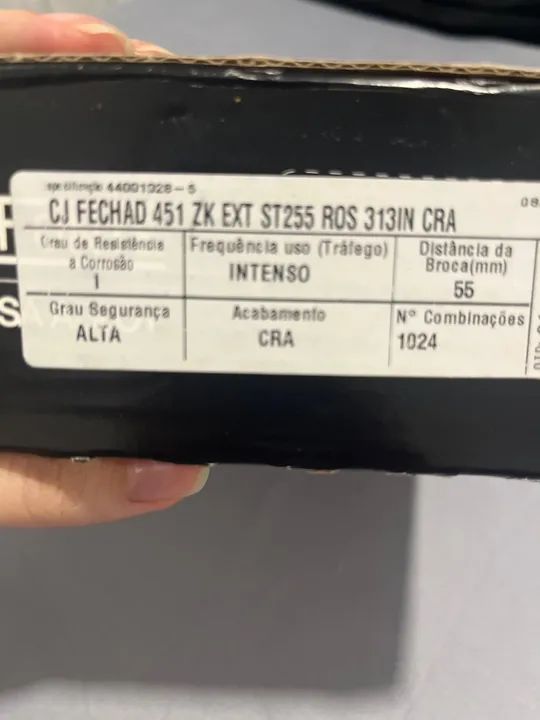 Cj Fechadura 451 ZK EXT ST255 Lá fonte - Foto 6