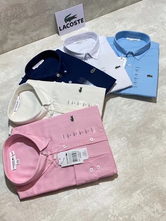Camisa Social L@coste Mangas Longas Regular Fit