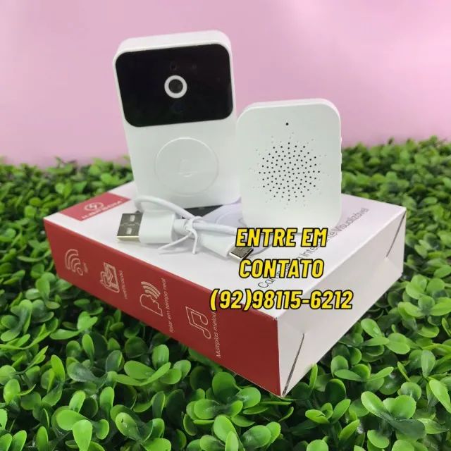 Campainha com Camera sem Fio Wifi Inteligente Kapbom- X9-Entregas 9h as 22h - Foto 4