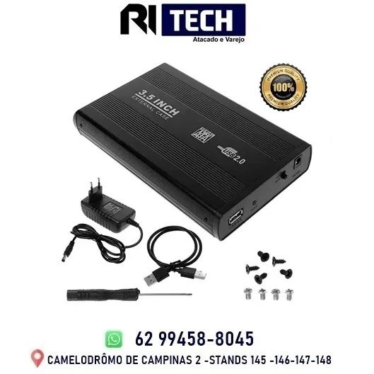 Case Hd 3.5 Externo Sata Usb 3.0 P/ Pc Notebook Xbox Ps4 