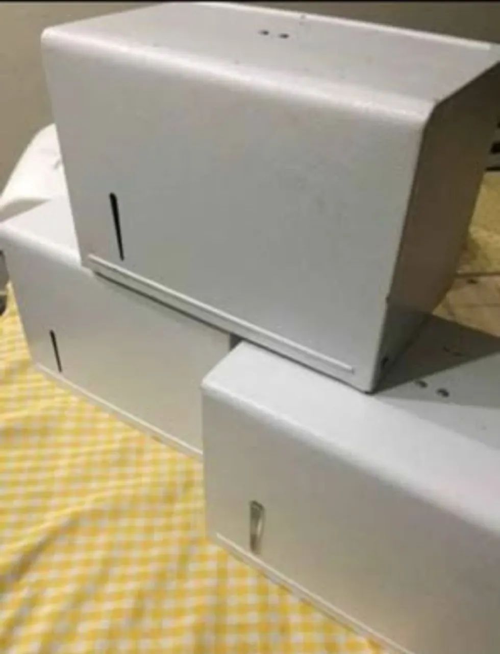 Dispenser de papel toalha metal branco (kit c/3 un.) - Foto 2