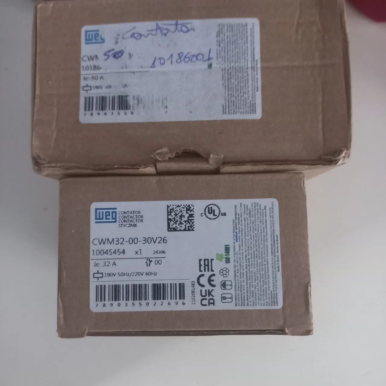 Vendo o kit de duas contatora uma de 50 e a outra 32 vendo as duas por 850 reais