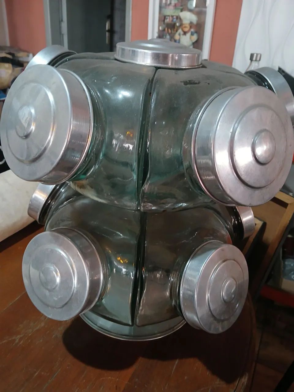 BALEIRO DE 2 ANDARES giratório de vidro - Foto 2