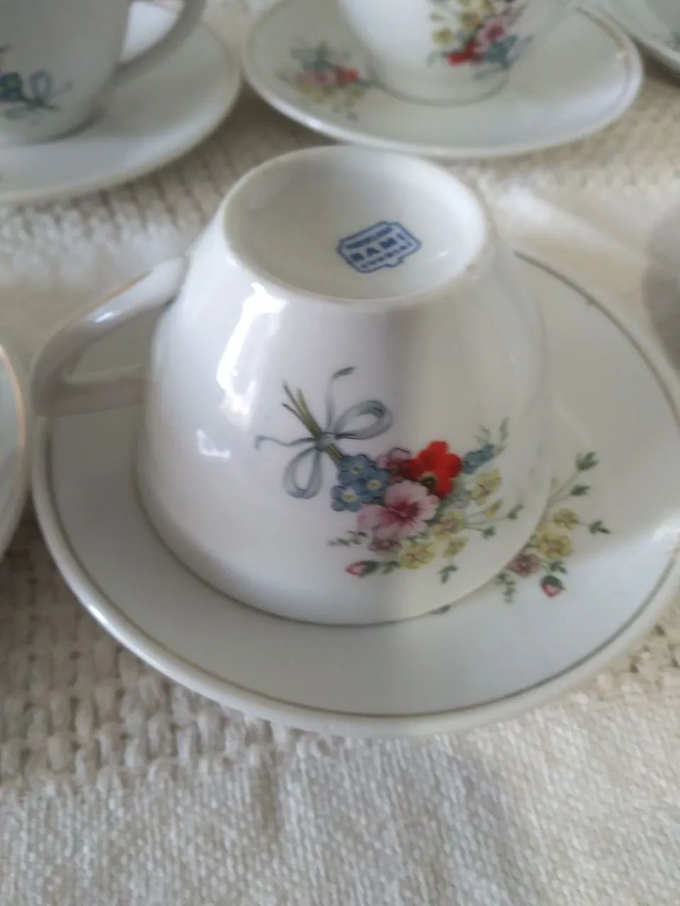 Jogo xicaras .Porcelana antiga  Rami  - Foto 5
