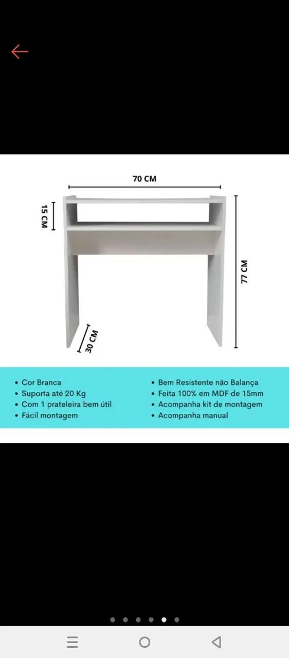Mesinha em MDF e expositor de esmalte.