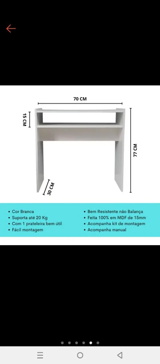 Mesinha em MDF e expositor de esmalte.