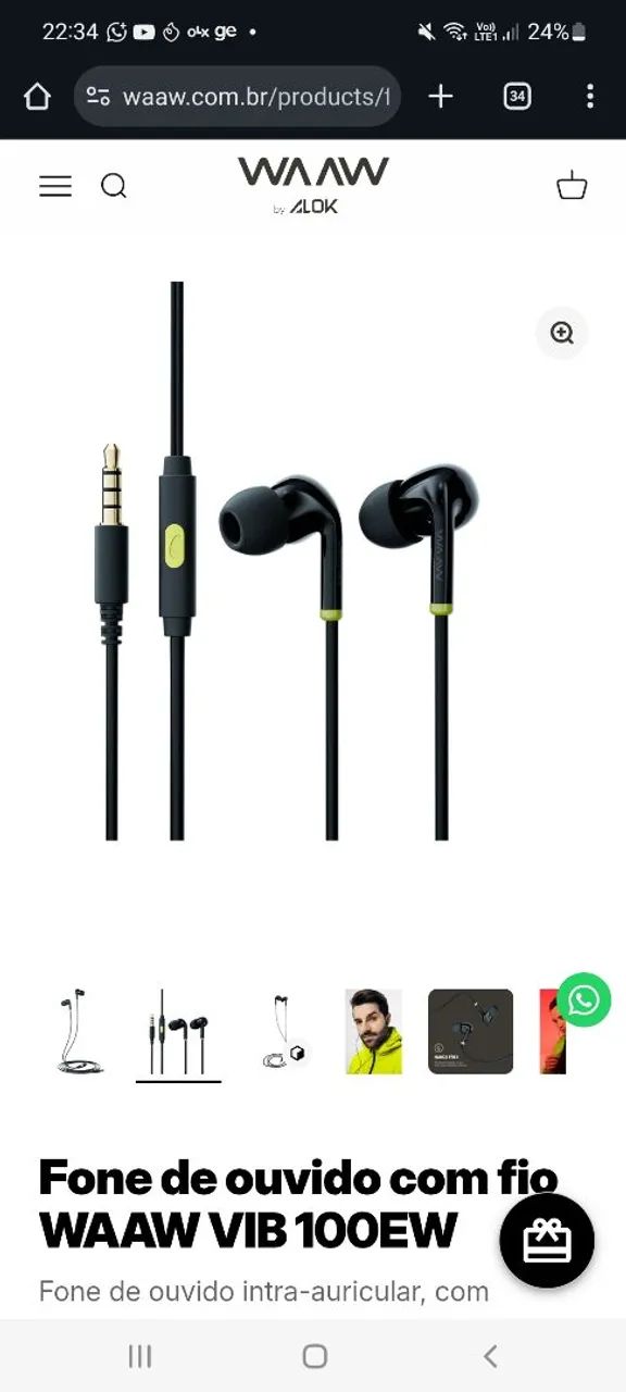 Fone de ouvido 64520768640001120