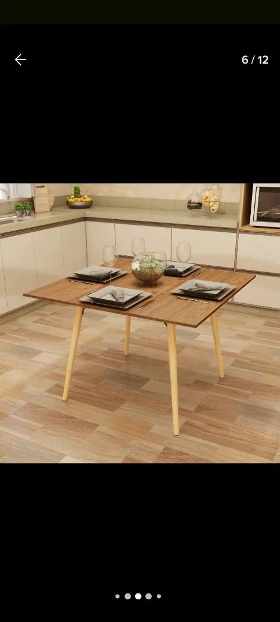 Mesa quadrada pés palito  - Foto 4