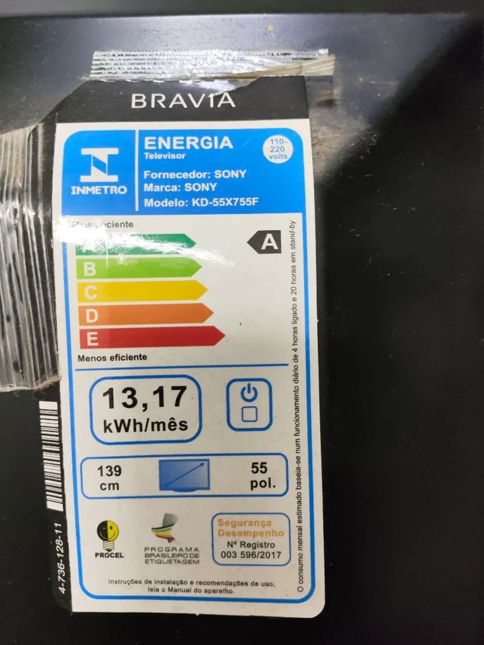 Smart Tv Sony Bravia 55 Não liga - Foto 2