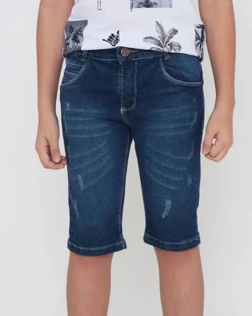 Shorts bermuda jeans infantil de 1 a 14 anos - Foto 4