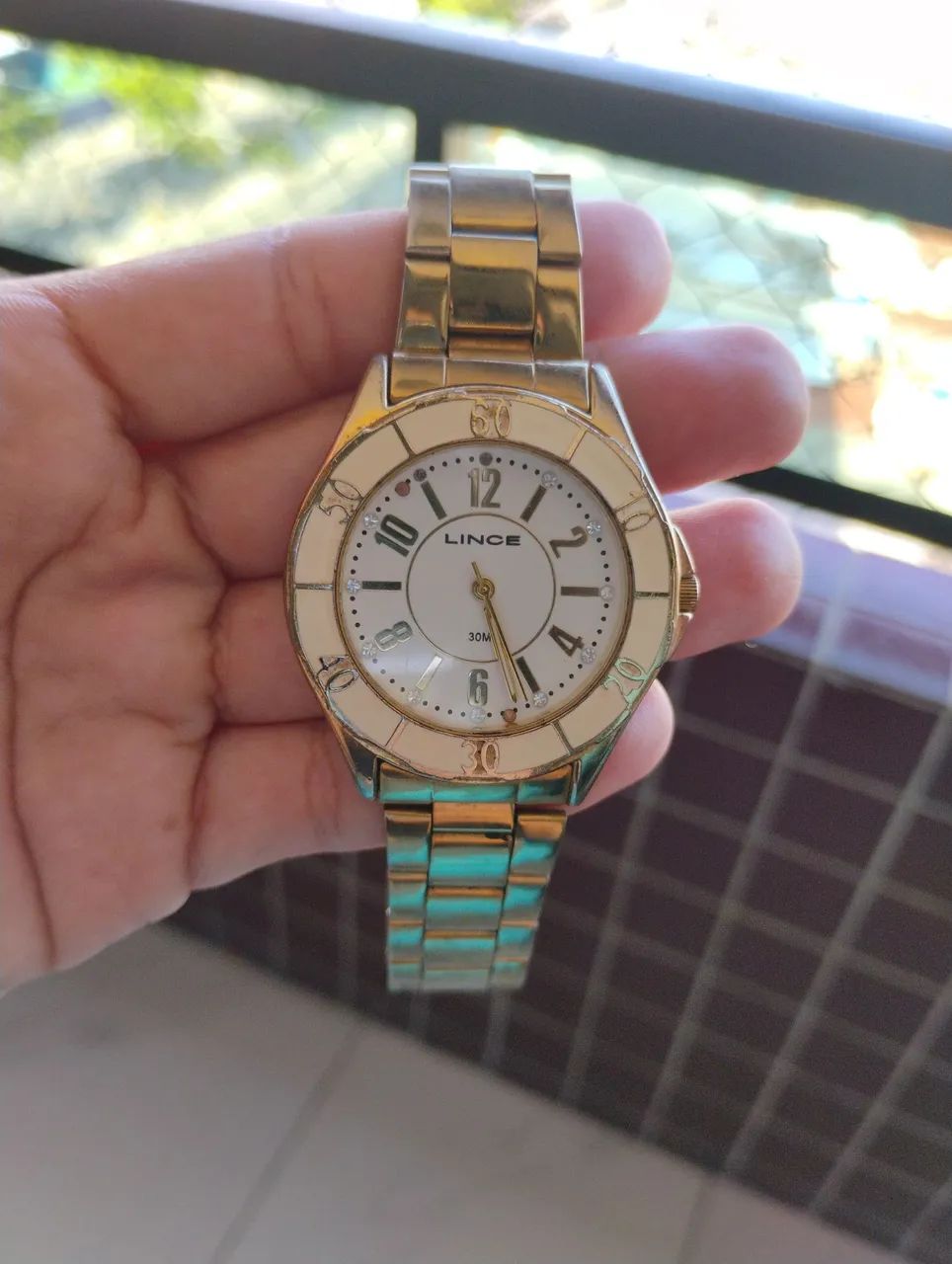 Relógio Lince Feminino Dourado