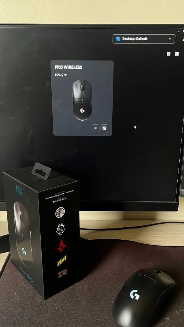 Mouse Gamer Sem Fio Logitech G PRO Wireless LIGHTSPEED, RGB LIGHTSYNC, 16000 DPI, Ambidest