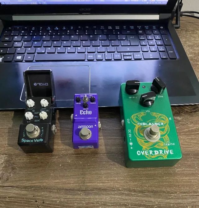 Kit de Pedais, Overdrive, Delay e Reverb