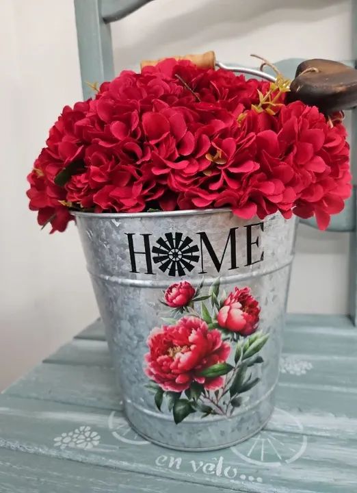 Balde com flores - Foto 4