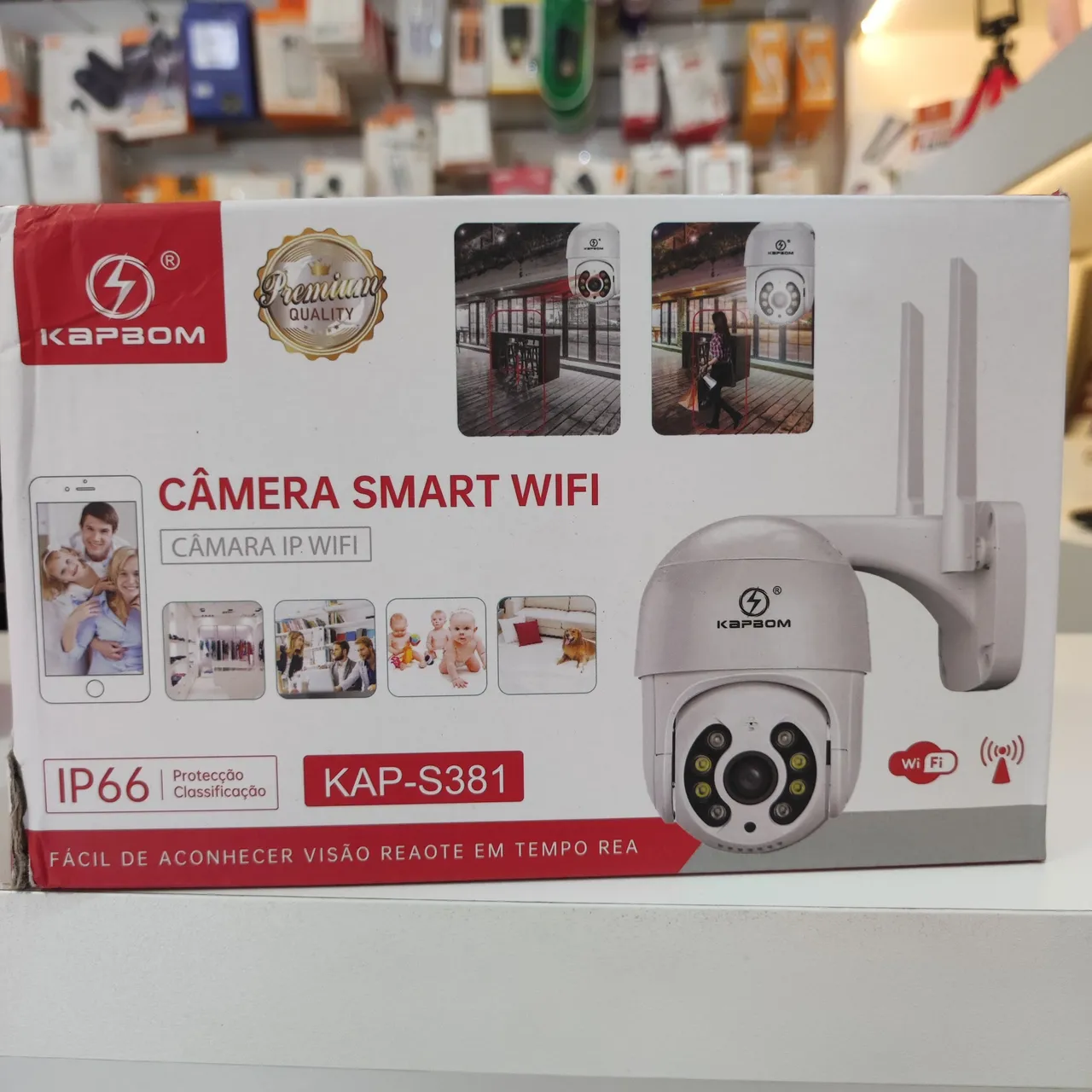 Câmera de Segurança Wifi IP 1080p Full HD - KAP-S381