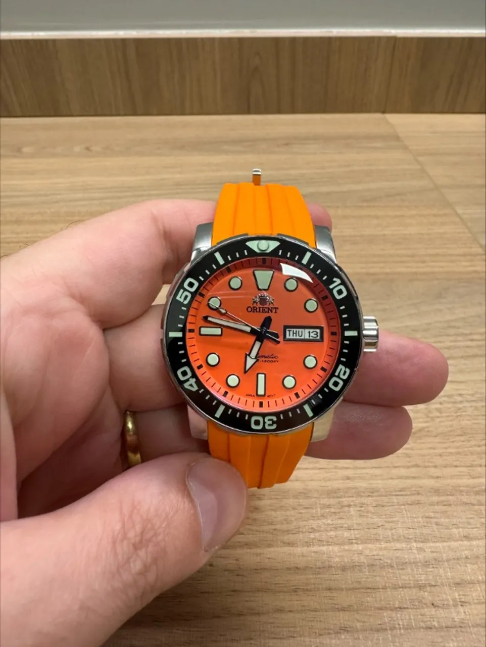 Relógio Orient Poseidon Diver - Mostrador Laranja