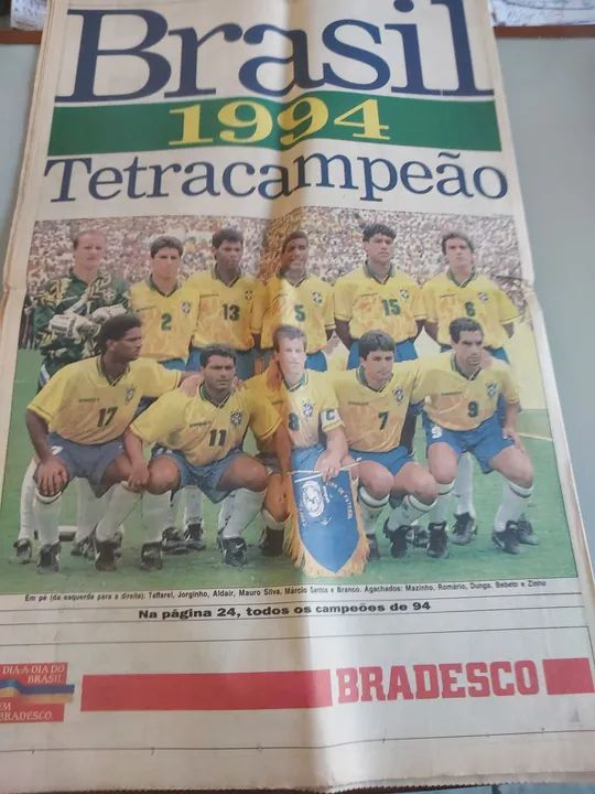 Jornal O Globo Brasil Tetra- 1994. - Foto 2