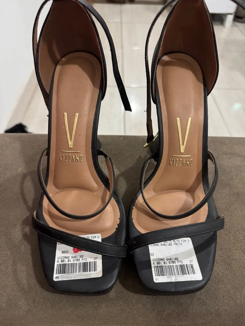 Sandália Salto Vizzano - Preta - Tamanho 37