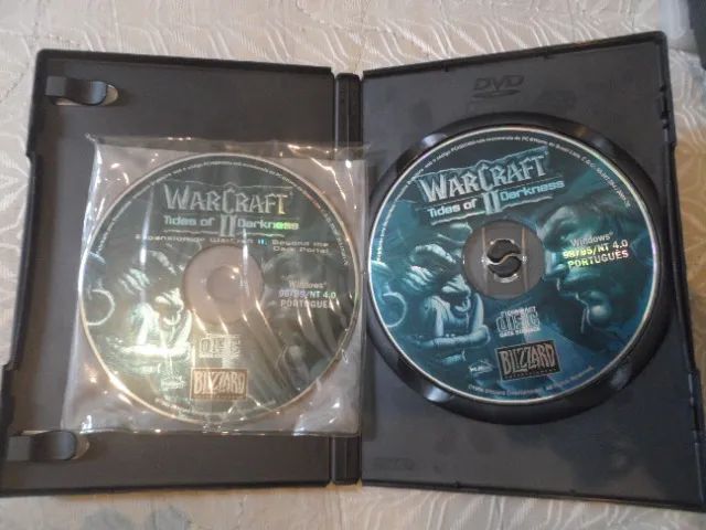 PC CD Rom Warcraft II Tides of Darkness Blizzard 2 discos sem manual - Foto 2