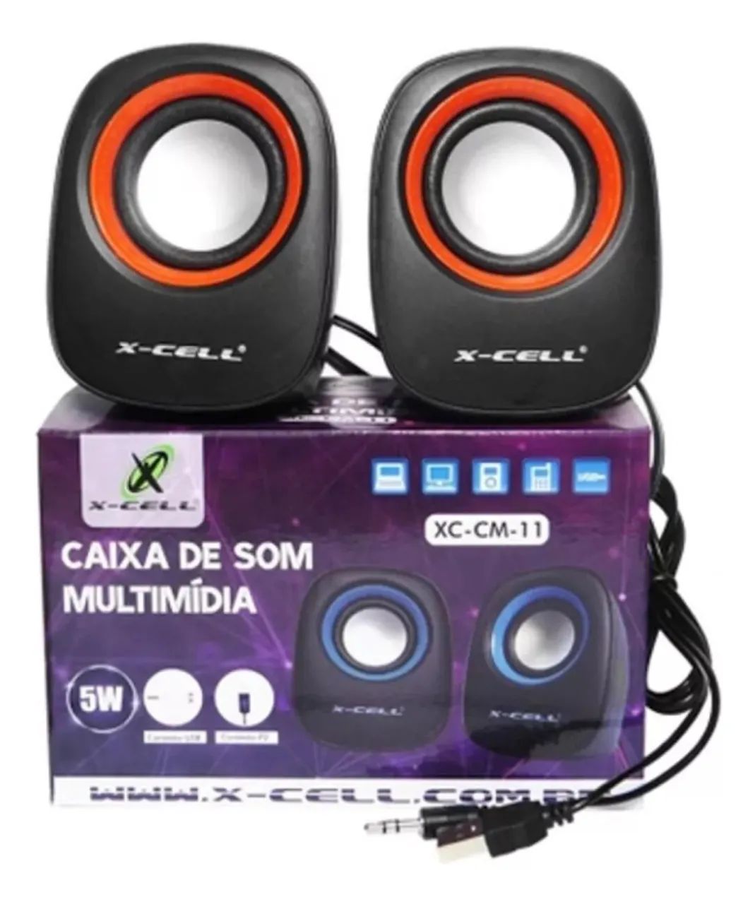 Caixa de Som Multimídia X-Cell 5W - Foto 3