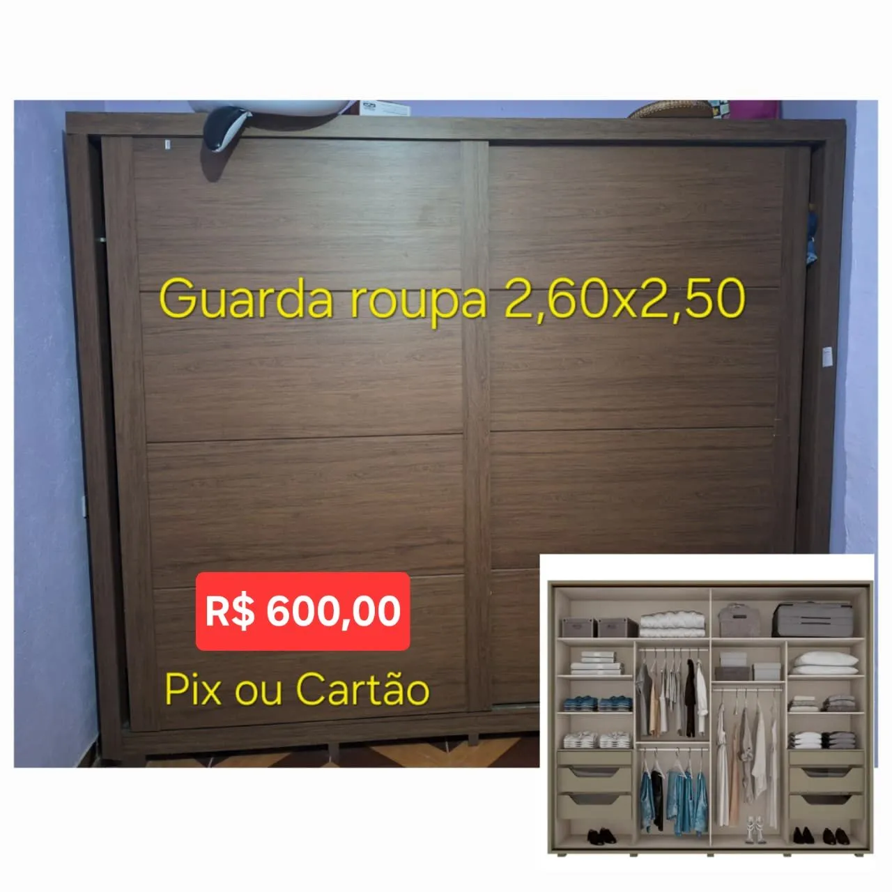 Guarda Roupa 2,60x2,50 - Oportunidade!