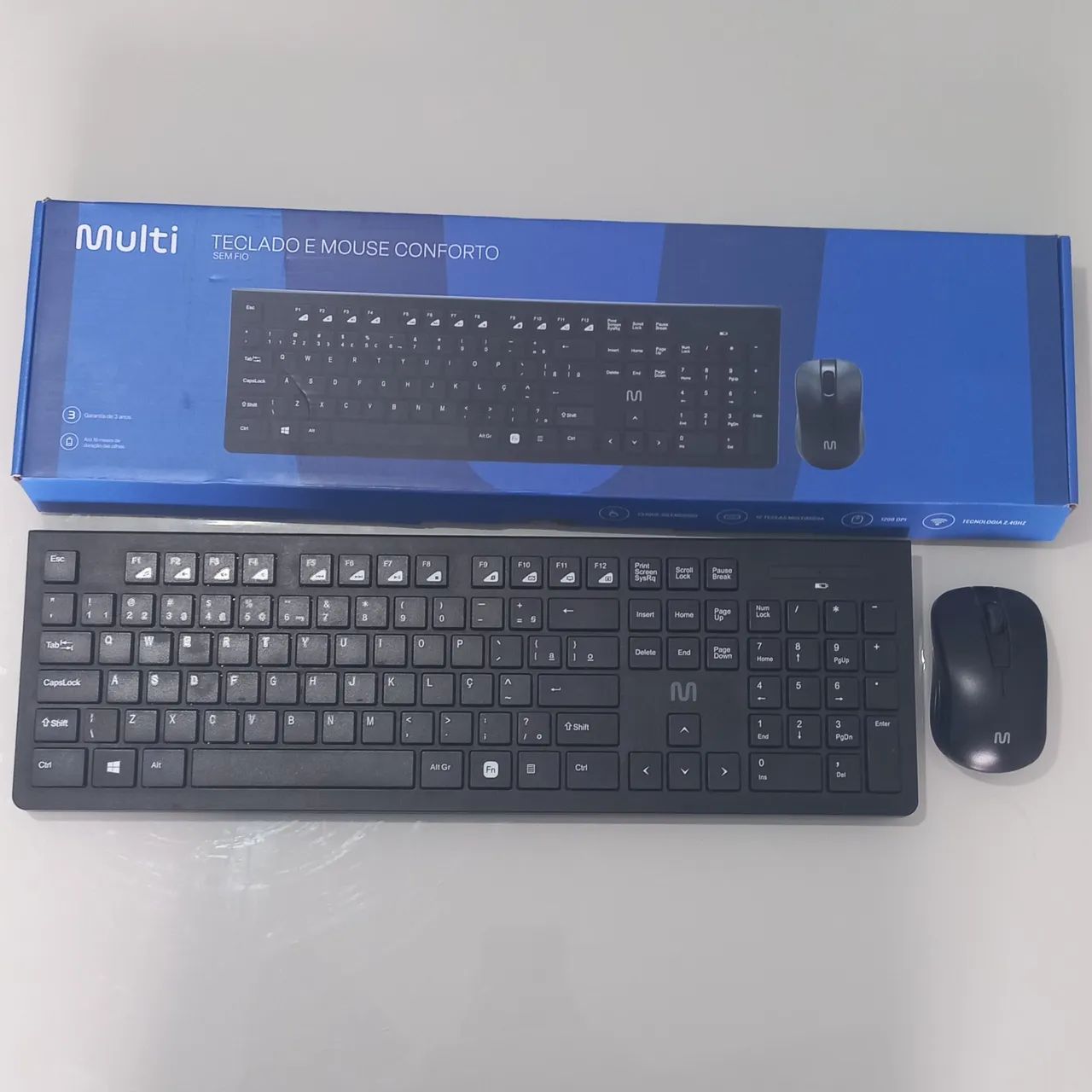 Teclado e Mouse Sem Fio a pilha Multi TC212