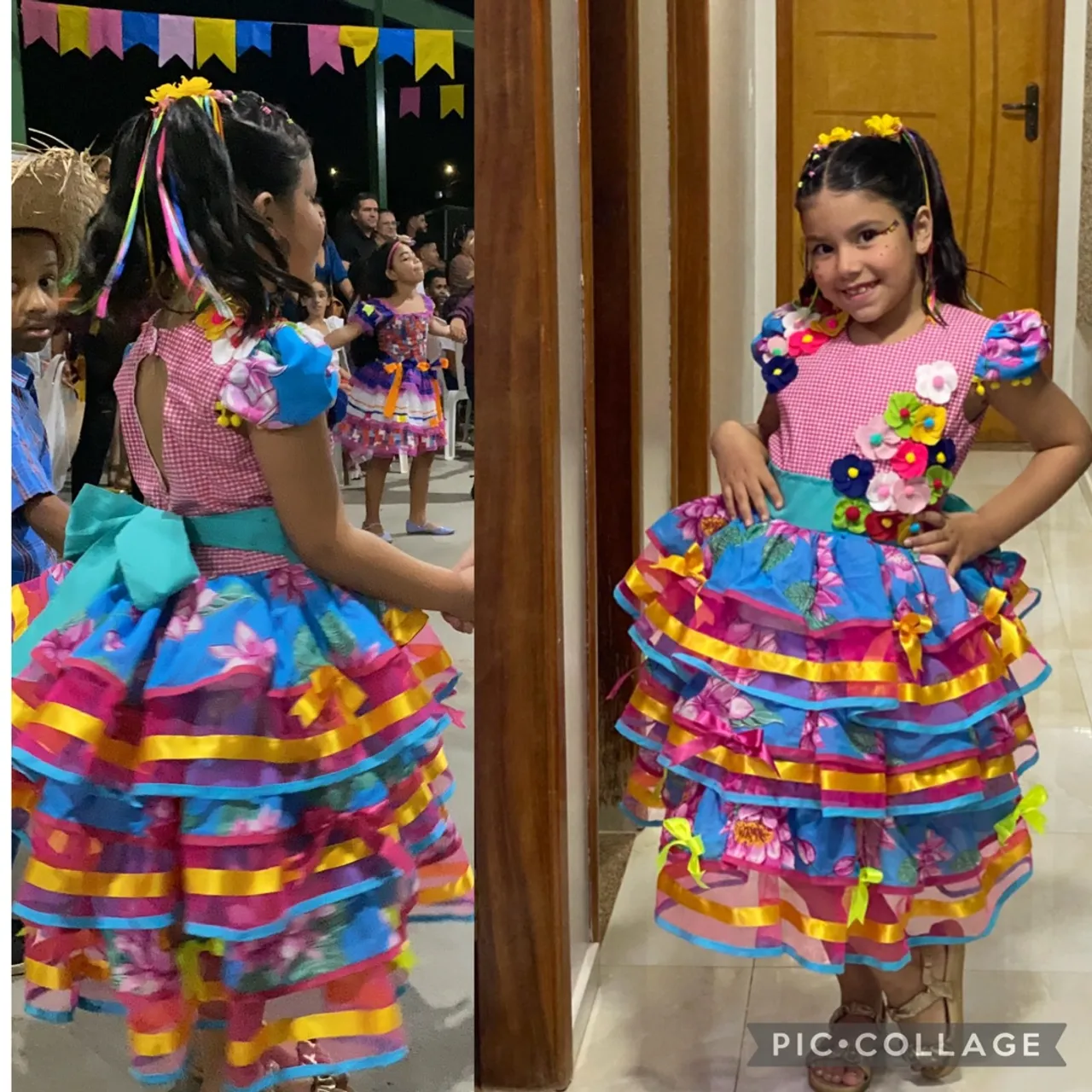 Vestido Festa Junina Infantil 8 anos