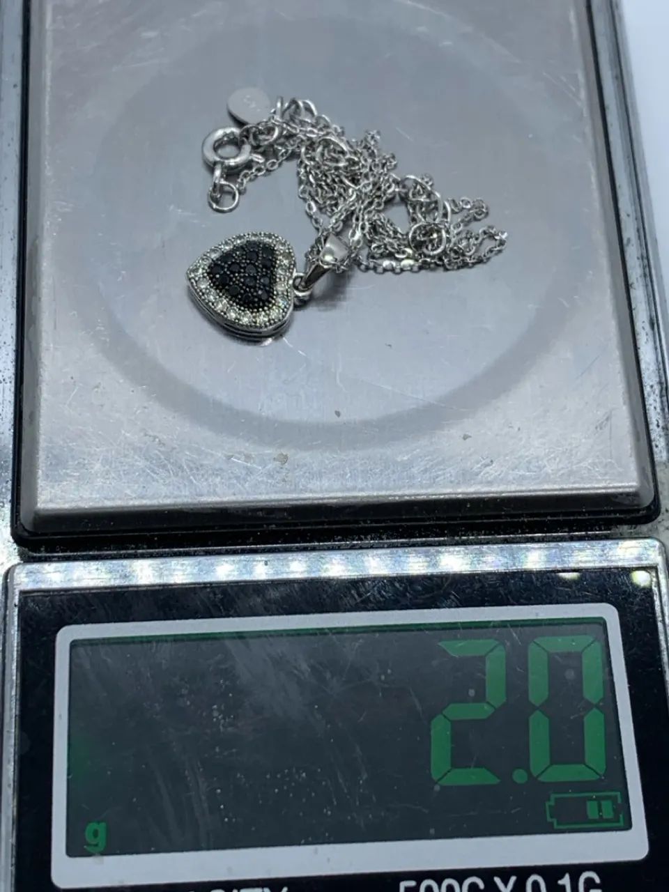 Colar Prata 925 Coração com Pedras - Foto 5