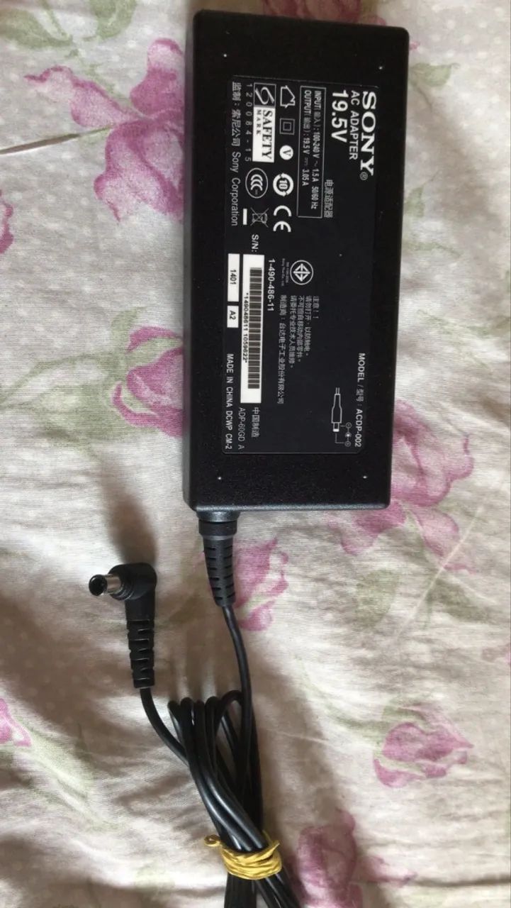 carregador de notbook sony vaio