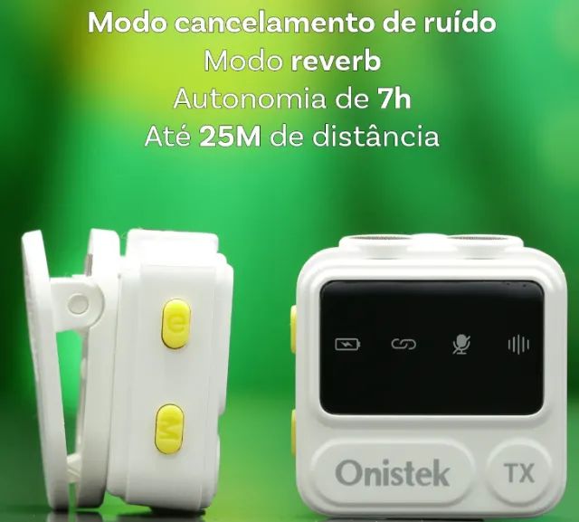 Microfone de Lapela Sem Fio Wireless Onistek ON-MC829 para iPhone  - Foto 4