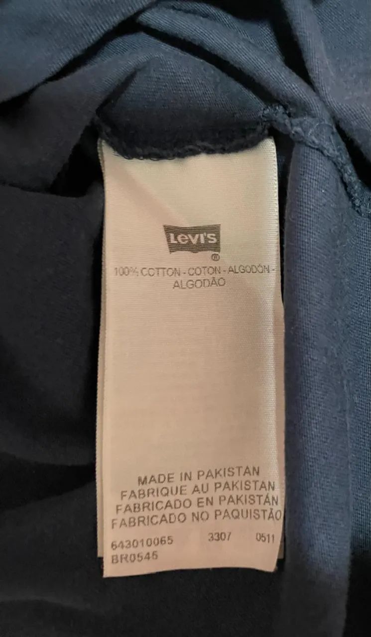 Camiseta Levi`s Original Azul Tam M - Foto 4
