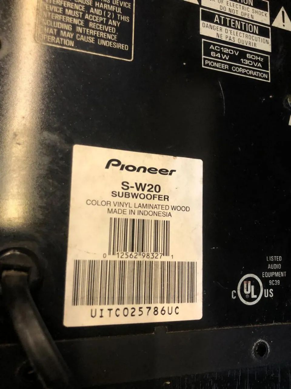 Subwoofer Pioneer S-W20 - Foto 2