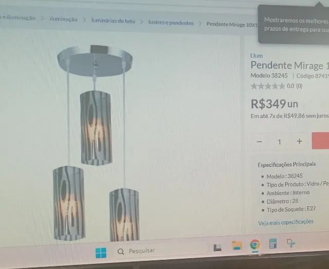 Pendente mirage novo