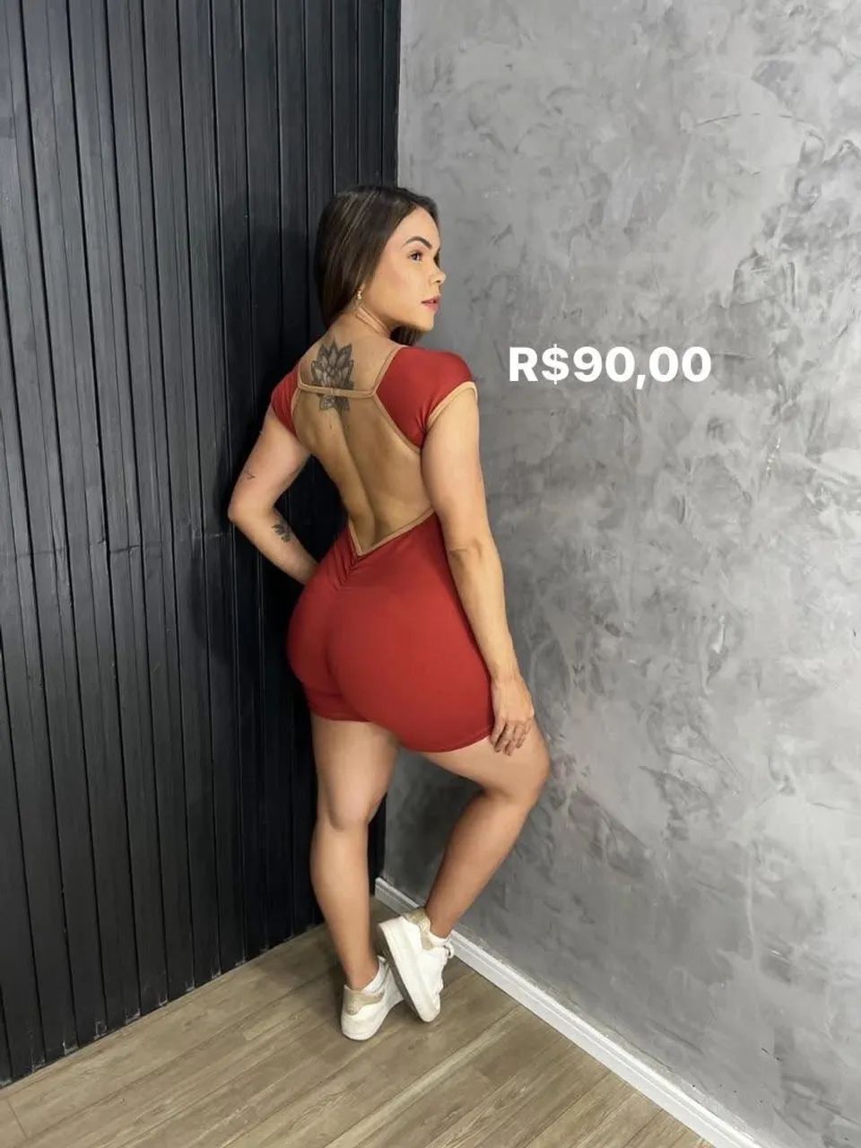 Macacão Esportivo - terra cota veste m/g entrega grátis nas proximidades do tenone 
