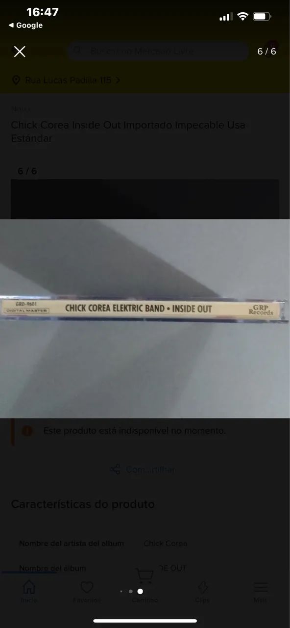 Cd  Inside Out  Da Chick Corea Elektric Band (importado Usa) - Foto 3
