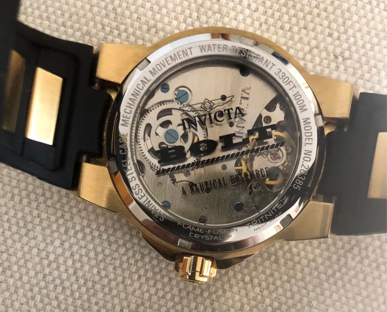RELÓGIO INVICTA BOLT AUTOMÁTICO BANHADO A OURO 18K SEM USO! - Foto 3