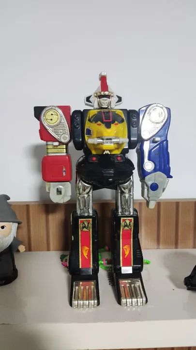 Boneco Power Ranger Deluxe Ninja Megazord Em plástico, articulado 1995