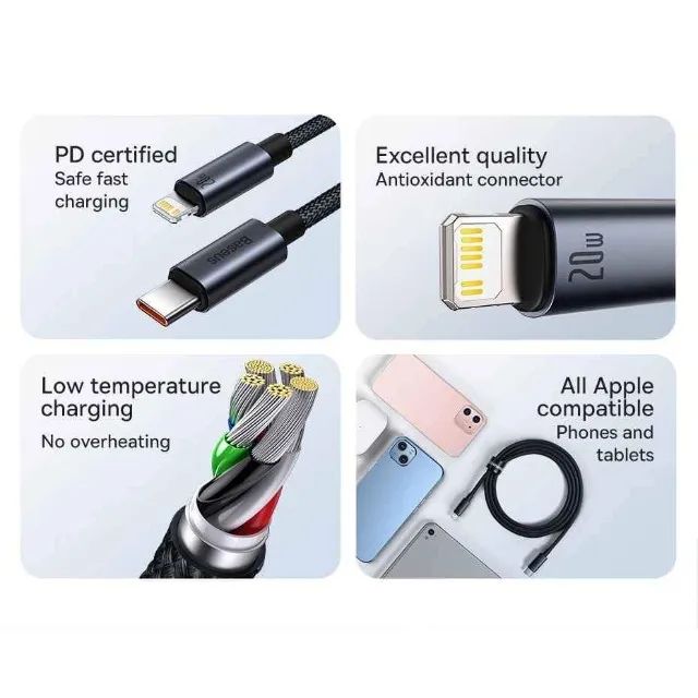 Cabo iPhone Baseus 1M - Foto 5